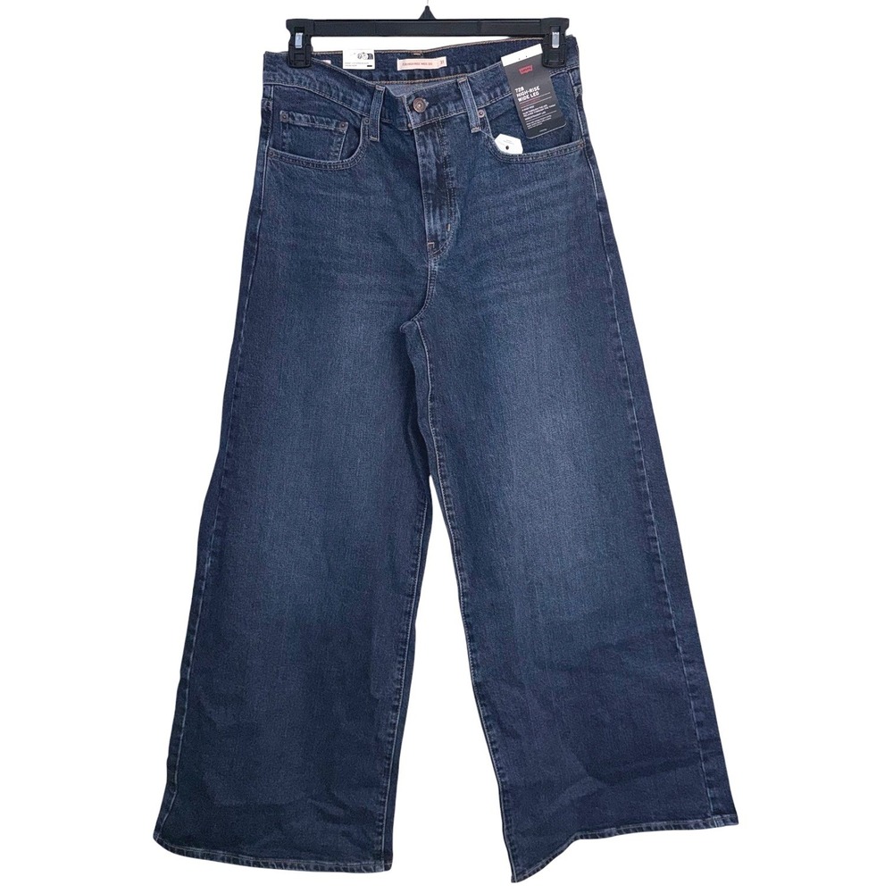Levis 728 Size 31 x 32 High Rise Wide Leg Blue Jeans Denim NWT